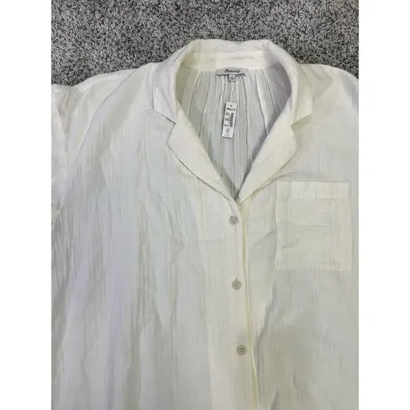 Madewell Lightestspun Cover Up Maxi Shirtdress NWT M Cream Featherweight Relax - Picture 4 of 11